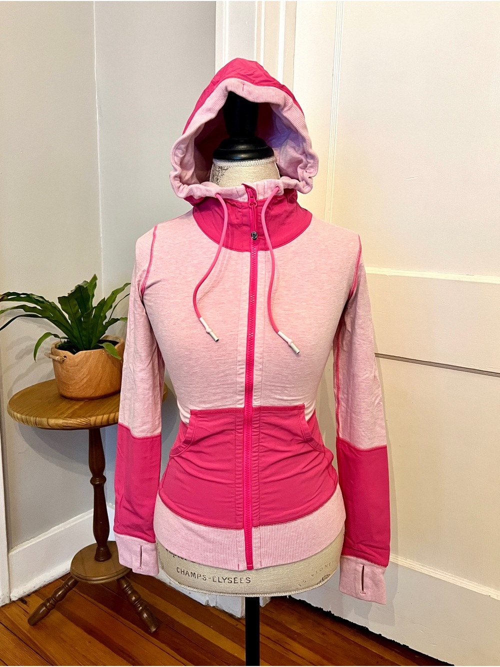 LululemonTwo-Tone  Pink Hooded Zip Jacket